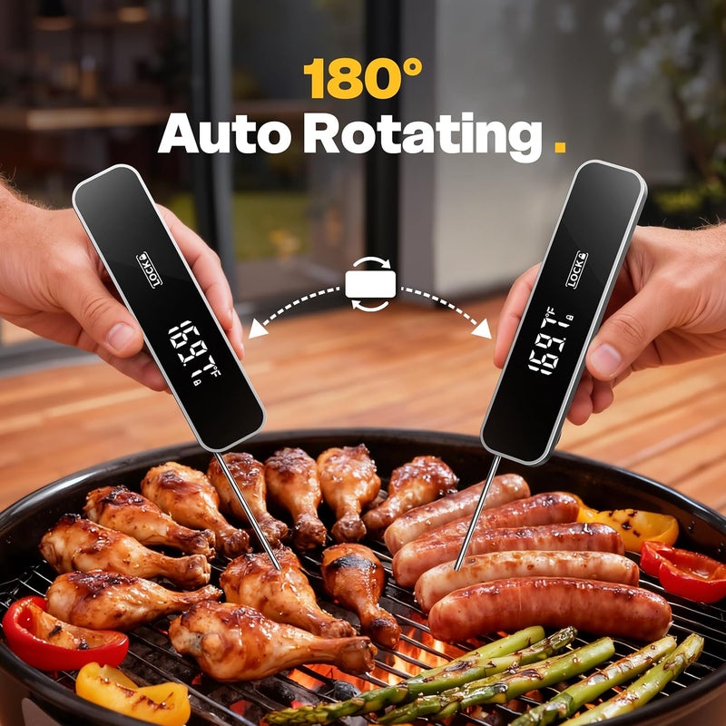 KAMDKI 0.3S Professional Instant Read Meat Thermometer – Digital Food Thermometer for Cooking, Grilling, BBQ, Candy, Air Fryer, Griddle – Kitchen Gadget Essentials & Gift for Him - Image 3